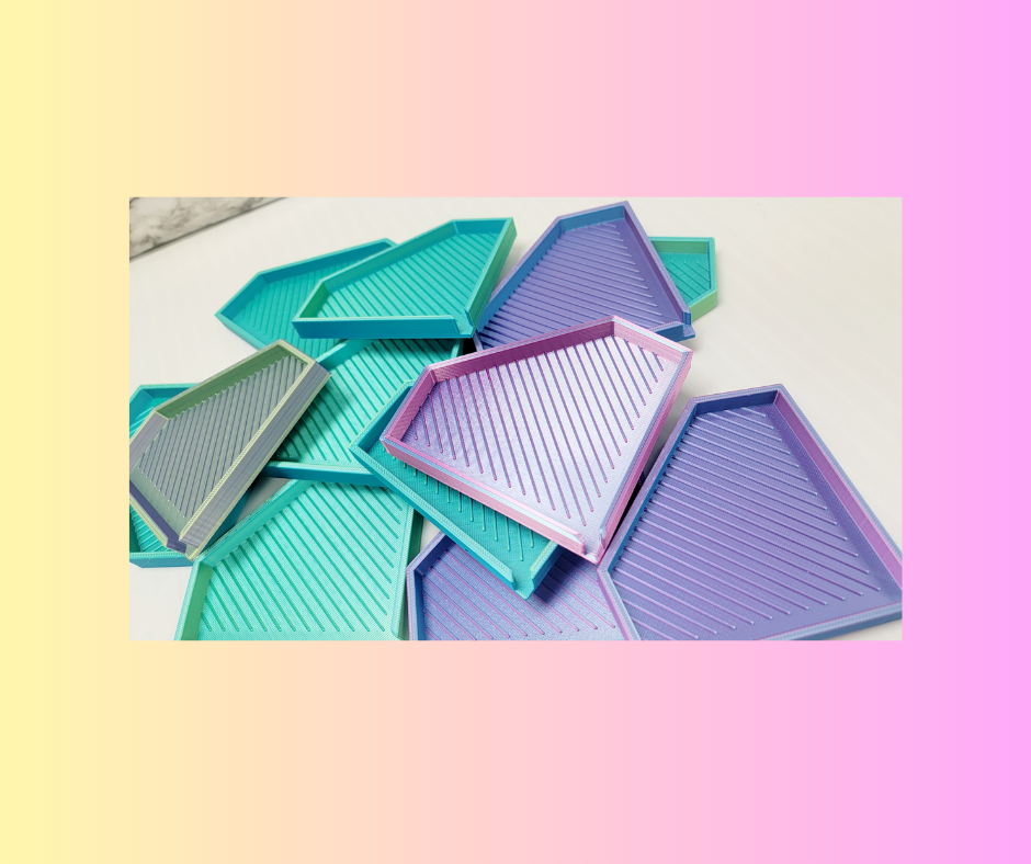 3D Printed Diamond Art Tray (Multiple Colors & Styles