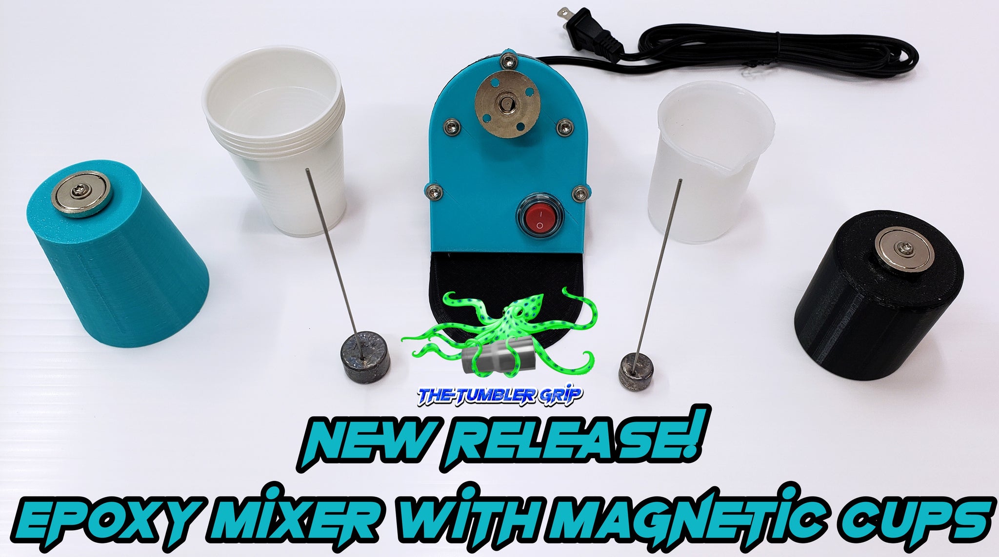 Electric Tumbler Stirrer, Handheld Mini Mixer Battery Stirring Mixing for DIY Glitter Tumbler Cups | Harfington, Green / 1Pcs